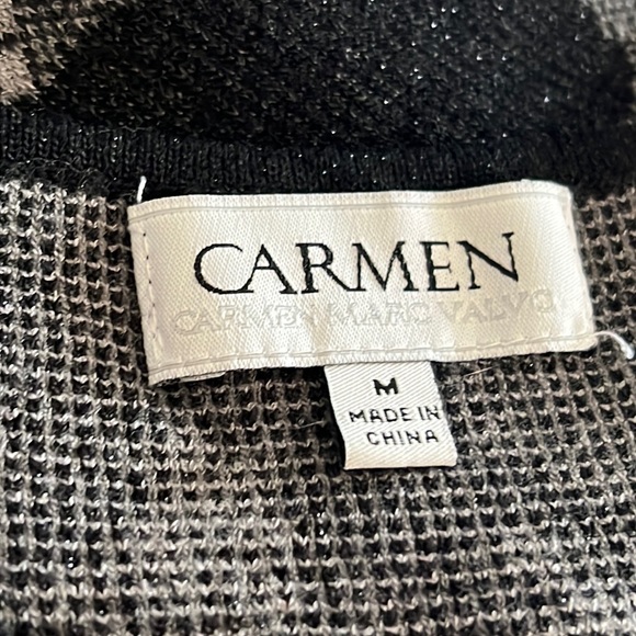 CARMEN Carmen Marc Valvo Sleeveless Sweater Maxi Dress Side Split Sz M‎ - Picture 5 of 9